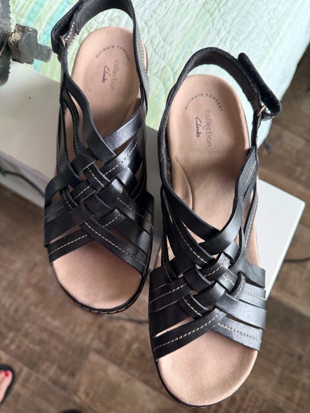 Clark Women Shoes, Size 9.5. Small heel, Like Brand New.